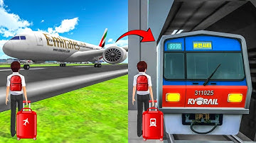 Today I Use Plane✈ & Metro🚇 For Traveling - 3D Driving Class New Update - 3D Car - 2025 Android Game