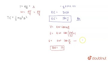 A body weighing 10 kg is executing SHM, has a velocity of `6.0ms^(-1)`, after one second of