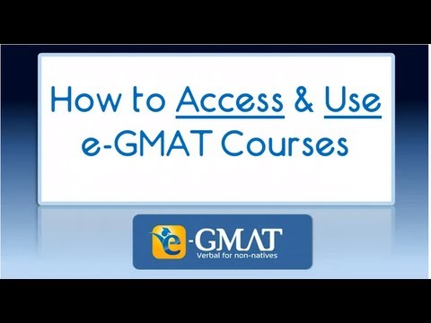 How to Access e-GMAT Courses
