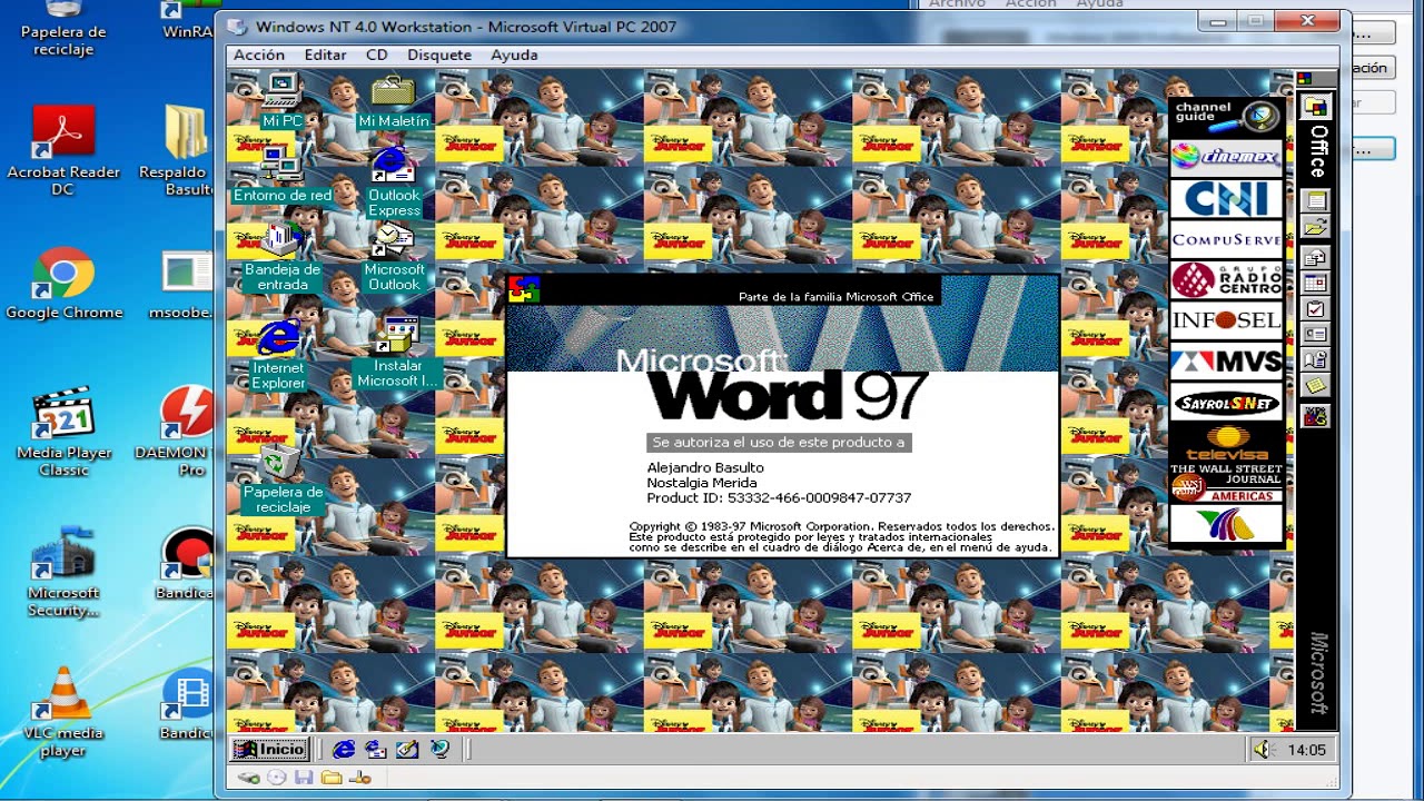 Microsoft Windows NT 4.0 Workstation (Español) - YouTube