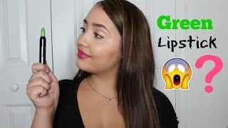 Green lipstick? Mood matcher, kissproof, smudge proof, 12 hour long lasting lipstick