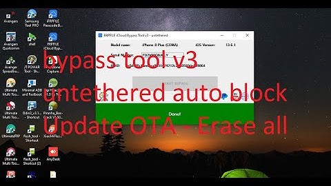 [Windows] FREE iCloud Bypass Tool V3 Untethered Auto Block Update OTA - Erase All Data & Settings
