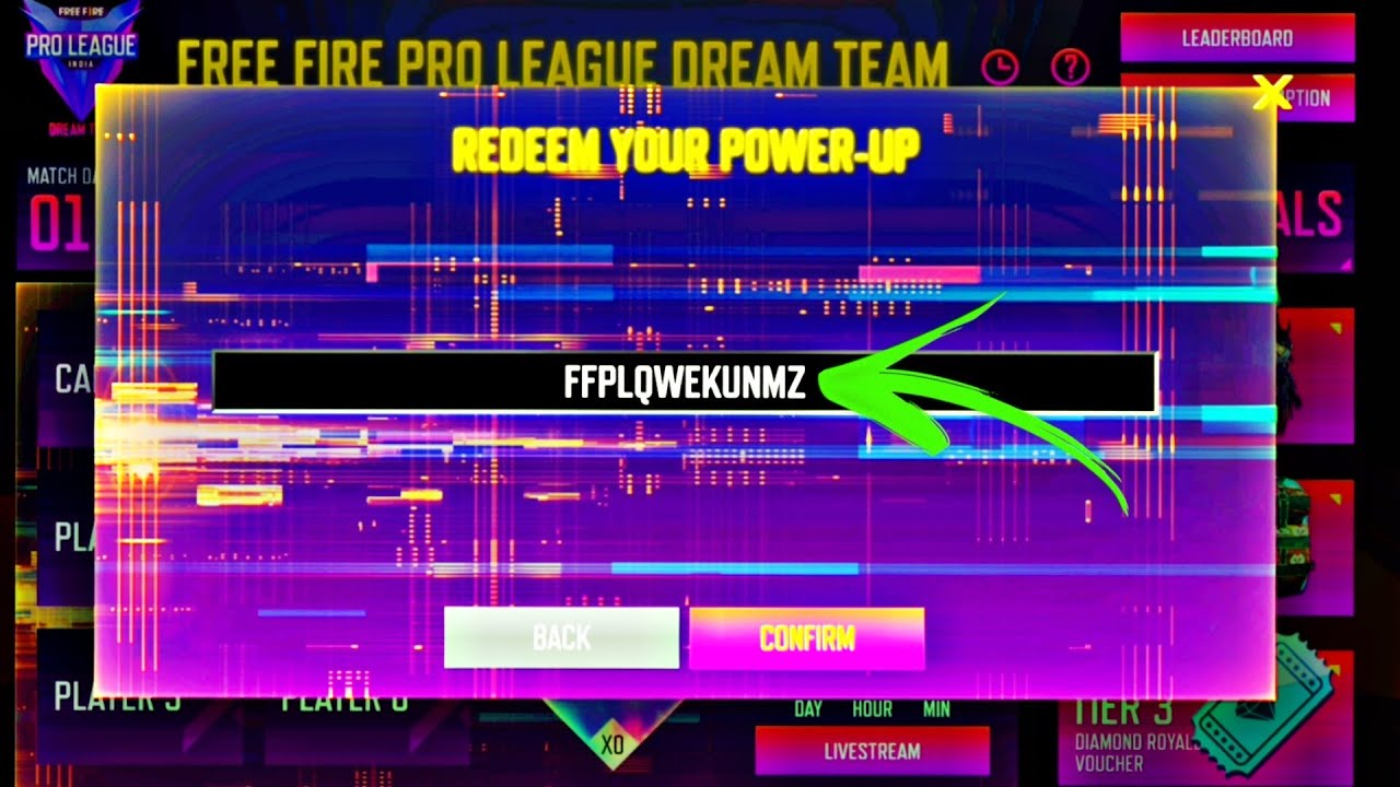 FREE FIRE PRO LEAGUE DREAM TEAM REDEEM CODE TODAY | FFPL DREAM TEAM REDEEM CODE | FF REDEEM CODE
