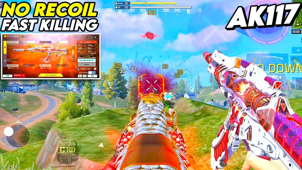 NO RECOIL + FAST KILLING | BEST AK117 GUNSMITH CODM BR | AK117 GUNSMITH BR