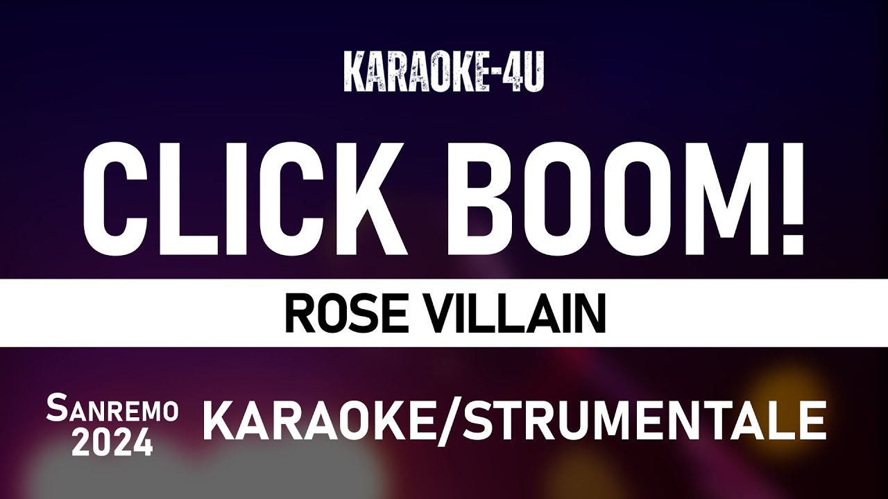 CLICK BOOM! - Rose Villain (karaoke/strumentale) #sanremo2024