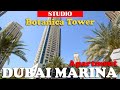 Inside studio apartment in Botanica Tower Dubai Marina