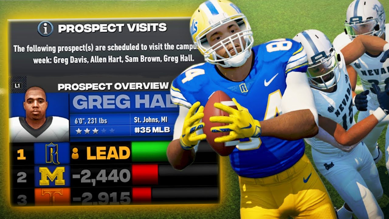 HUGE GEM RECRUIT VISITS OUR SCHOOL! NCAA 14 Teambuilder Dynasty