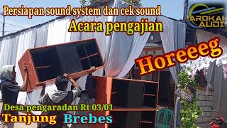 Download lagu Barokah audio preparation for job and sound check for religious study event in Pengaradan village...