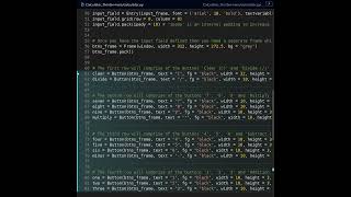 RepoLumen code walkthrough video showing the Python source code for a Tkinter calculator.