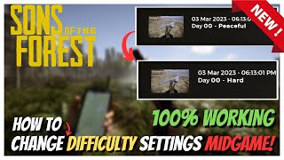 How to CHANGE DIFFICULTY in Sons of the Forest! 100% WORKING