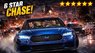 Michael, Franklin & Trevor vs 6 STAR POLICE! 🚔🔥 | GTA 5 LIVE #gta5 #gtav #gaming #franklin