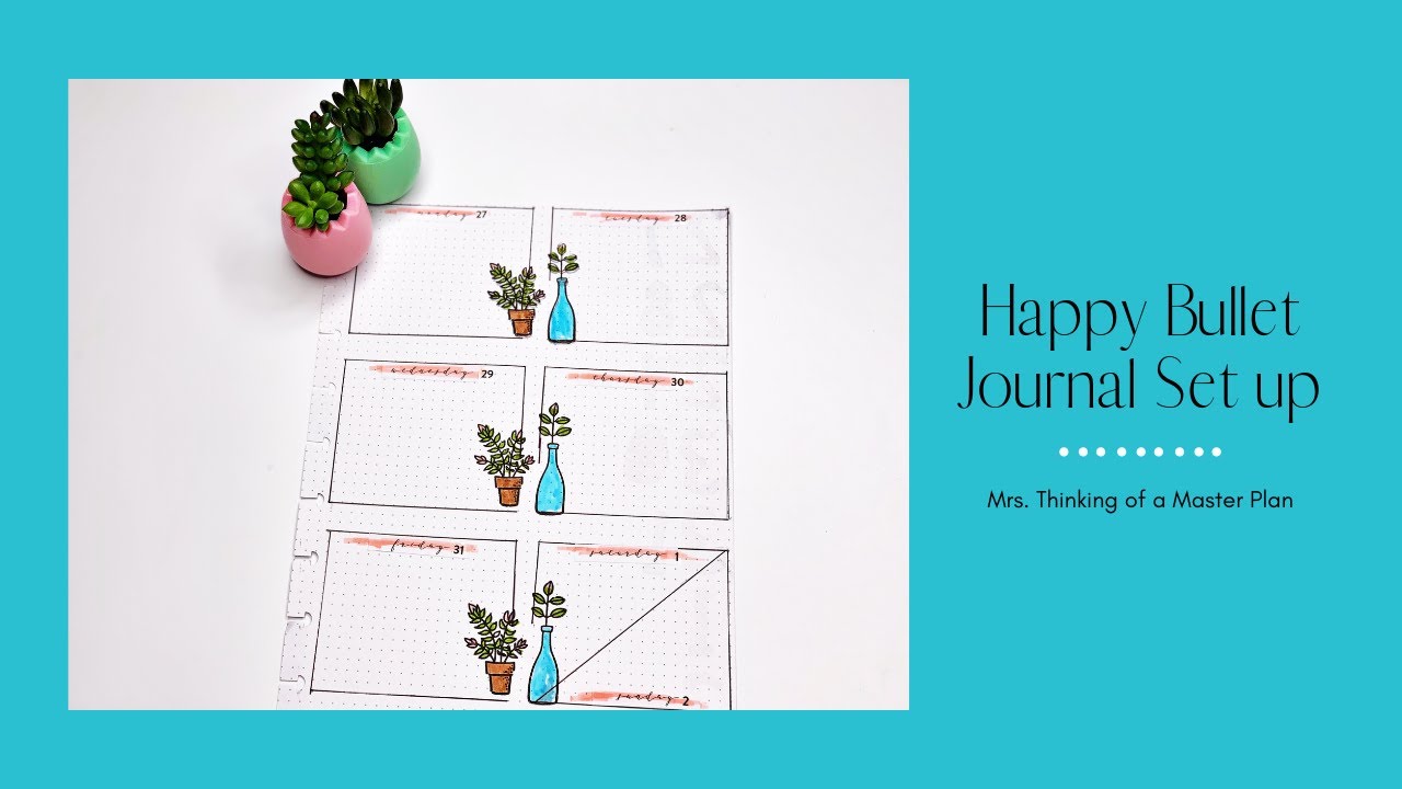 Happy Notes Bullet Journal Set Up - 5/27-6/3