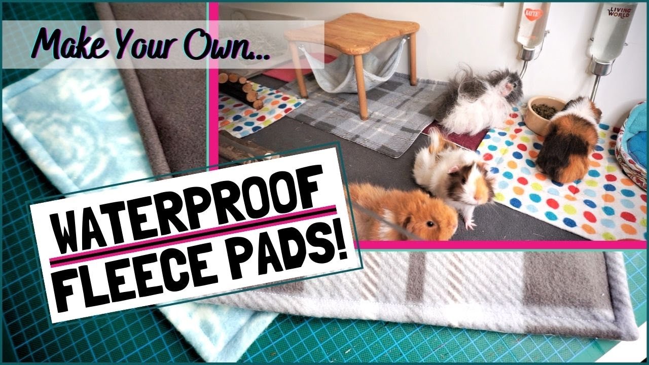 How to Make Your Own Waterproof Fleece Pads for the Guinea Pig's Cage! -  YouTube