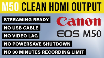 Canon EOS M50 Clean HDMI Output for Streaming/Vlogging