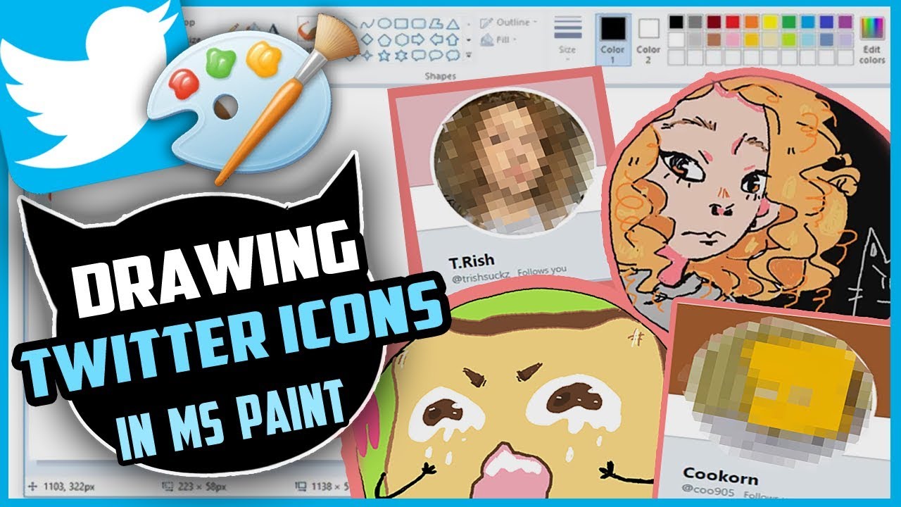 Drawing Your Twitter Icons In MS PAINT (Part 1) - YouTube