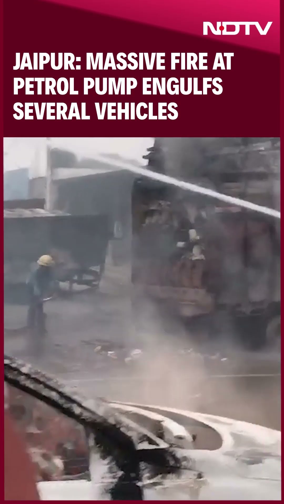Jaipur Fire News: One Reportedly Dead As Massive Fire At Petrol Pump Engulfs Several Vehicles