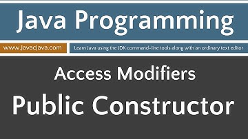 Learn Java Programming - Public Access Applied to a Constructor