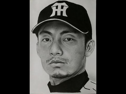 鉛筆画 阪神タイガース 鳥谷敬のイラスト 早送り動画 Takashi Toritani Pencil Drawing Youtube