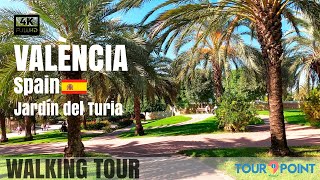 Valencia walking tour – BIKE RIDE – Turia park 4K Ultra HD