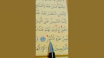 سورة الشورى الأية  41 إلى 44 بصوت سعد الغامدي