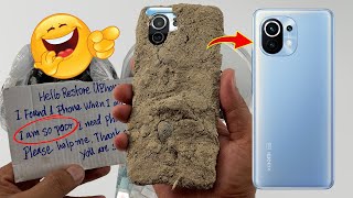 😨How To Restore Xaiomi Mi 11 Cracked Phone & Buried in The Mud For Poor Fan !