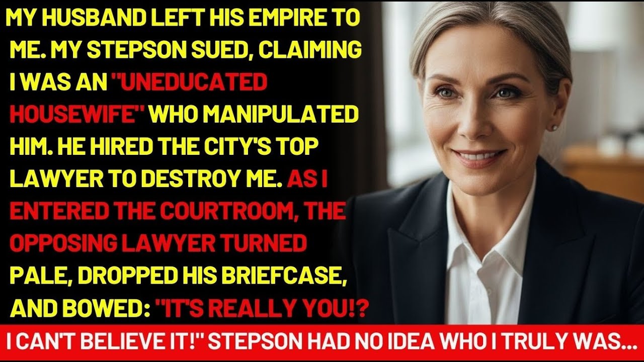 My husband left his empire tome. My stepson sued, claimingI was an "uneducatedhousewife"...