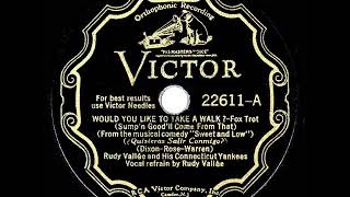 1931 Hits Archive Would You Like To Take A Walk? - Rudy Vallee