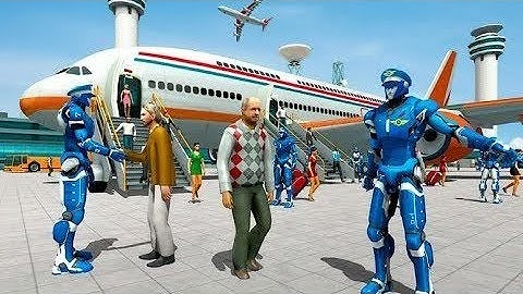 Robot Aeroplane Pilot simulator - aeroplane game - Robot plane game - Android gameplay FHD