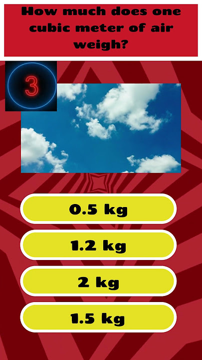 How much does one cubic meter of air weight?