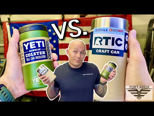 Which Can Cooler is BETTER? YETI vs RTIC Rambler Colster, Craft Can