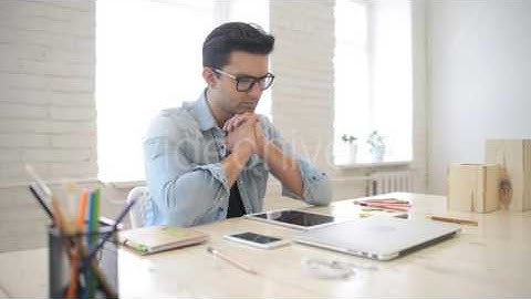 Stressed and Tense Man at Work - Stock Footage | VideoHive 15697120