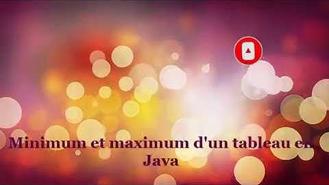 Minimum Et Maximum D