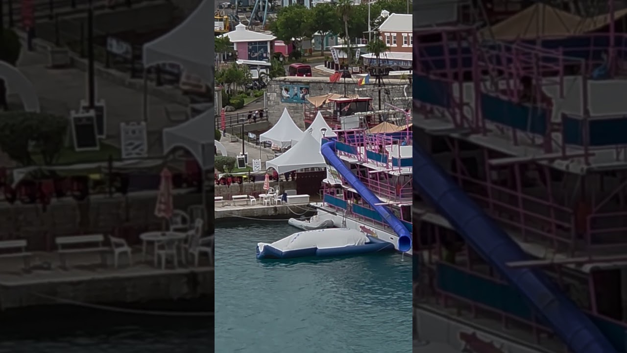 Would YOU Jump on This?! 😂🌊 | Floating Water Park in Bermuda