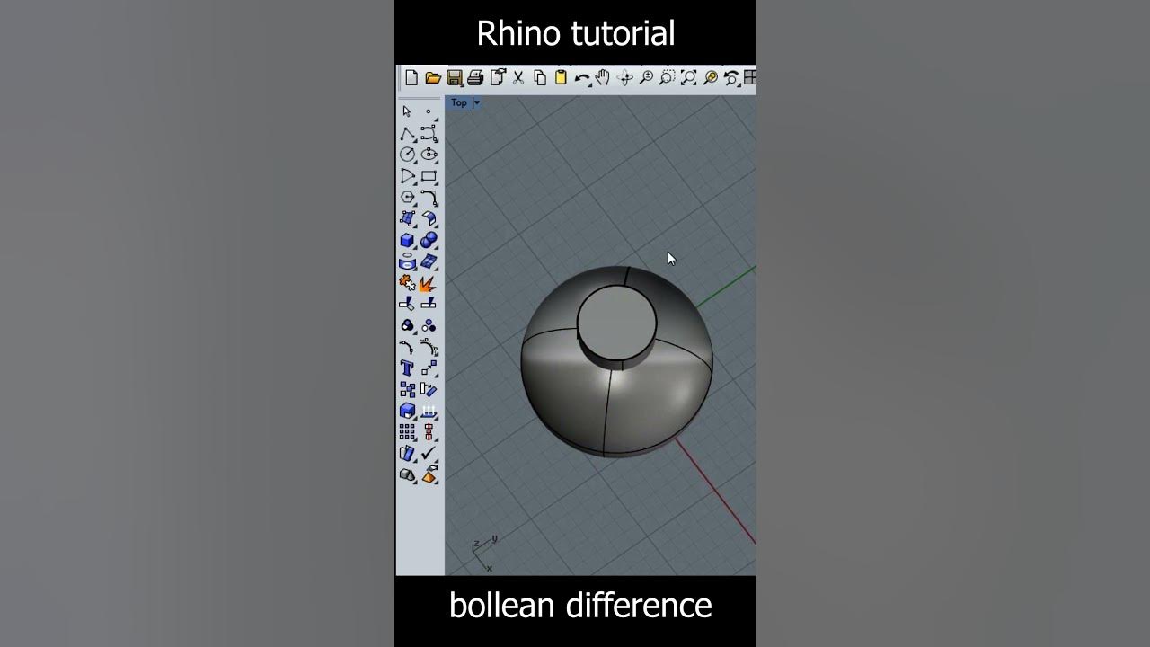 Rhino 3d boolean difference tutorial youtube