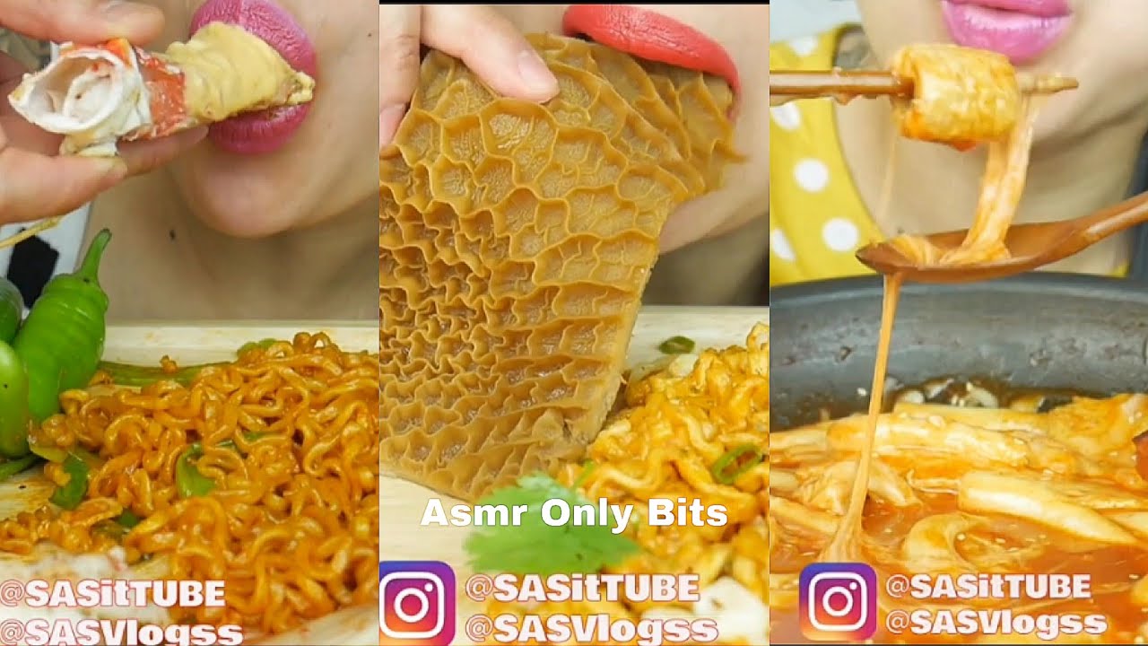ASMR SAS ASMR NOODLES Compilation//Compilation///no talking///Bites only////asmr Mukbang//asmr food