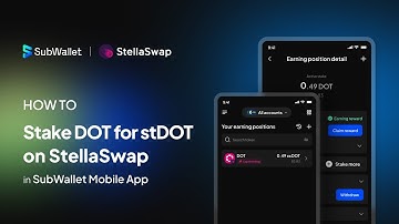 How to stake DOT for stDOT on StellaSwap with SubWallet Mobile App
