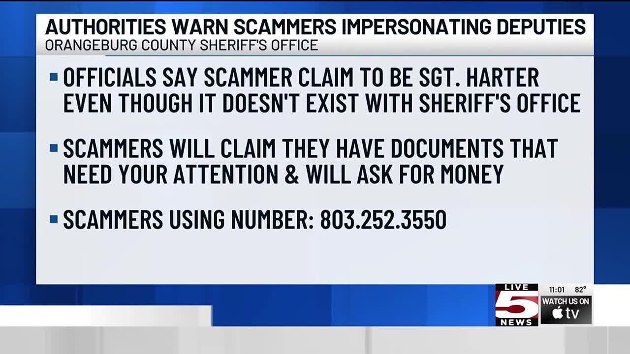 VIDEO: Orangeburg County deputies warn public of scam callers circulating