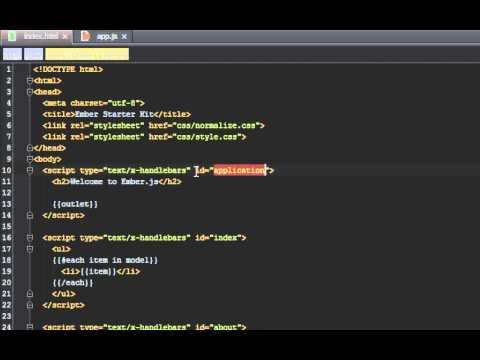 Mastering Ember Js - 10  The application template and outlet explained