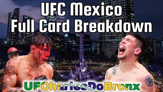 UFC Mexico Full Card Breakdown and Predictions - Moreno vs Kavanagh  