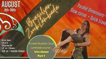 Ryel and Jessica- Brazilian Zouk Lambada- : Slow Corner Dimension Training