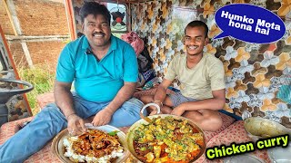 Rohit ko chicken mutton khila kar  Mota kar dena hai || Cooking With Indian truck driver || #vlog