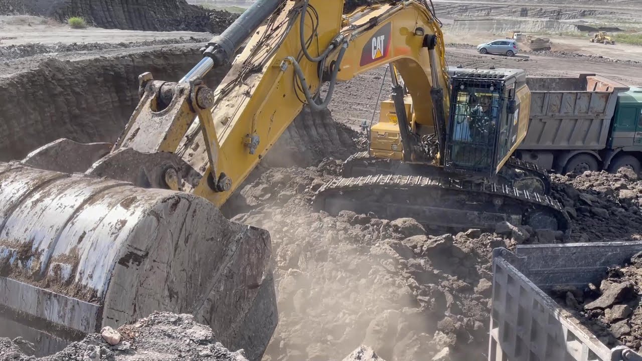 Caterpillar 352F Excavator Loading Mercedes & MAN Trucks - Ascon Ltd