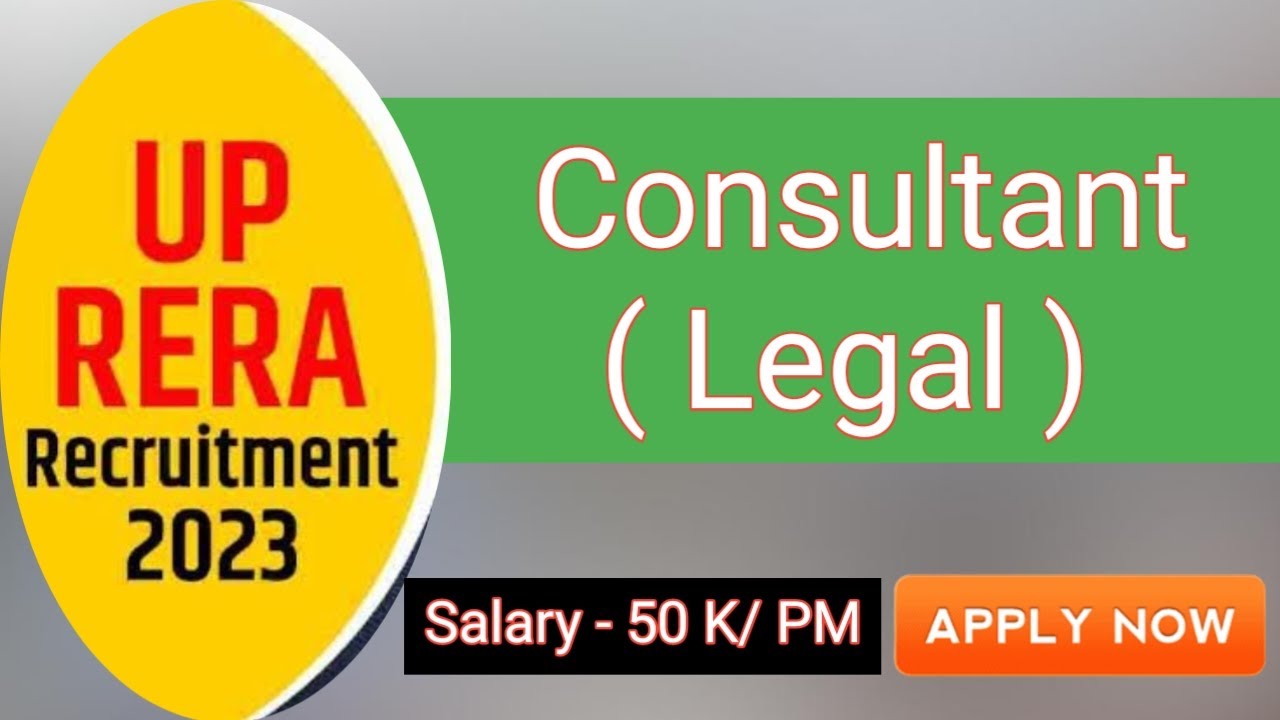 RERA Recruitment 2023 Consultant ( Legal ) Legal Jobs YouTube