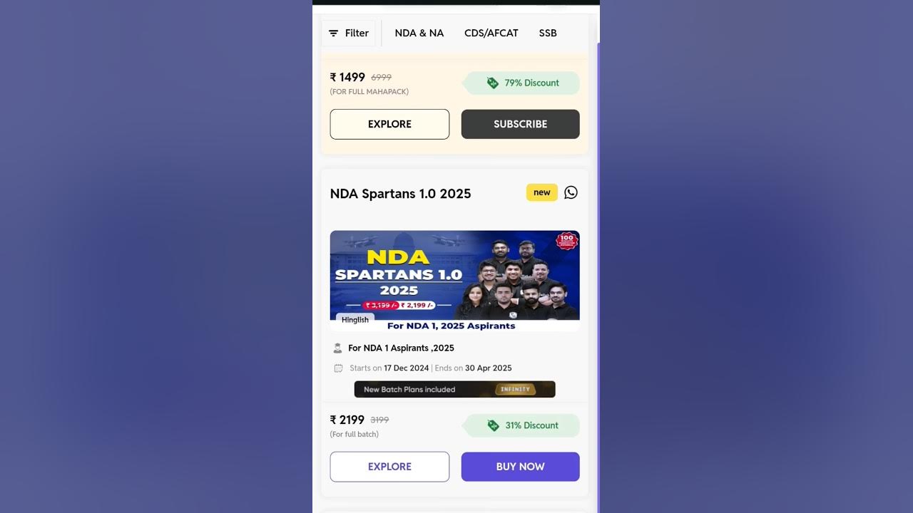 Pw nda Spartans batch coupon code 💯 pw nda new batch 2025 pw coupon code ndawallah pwndabatch