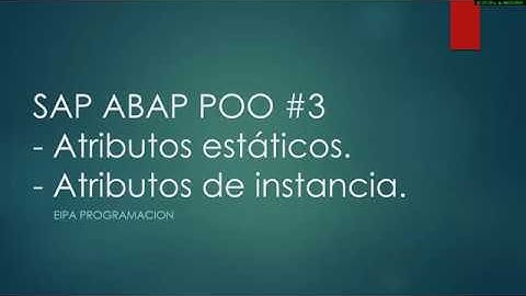 SAP ABAP POO # 3 Atributos de una clase
