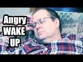Angry dad wake up yell prank