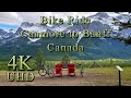 Amazing bicycle ride from Canmore to Banff, National Park Banff, Canada - 4K Video