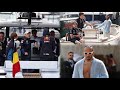 Max verstappen arrives with jos verstappen  f1 drivers arriving in boats for monacogp