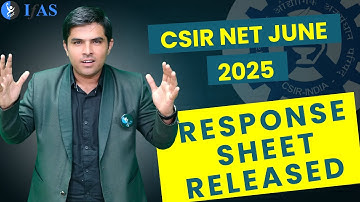 CSIR NET Physical Science Response Sheet 2025 Released - Big Update!