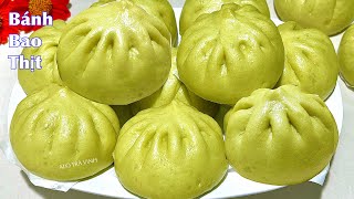 Chỉ Ủ BỘT 1 lần Bánh Bao hấp sẽ Xốp Mềm nở bông mà không hề khó Meat buns